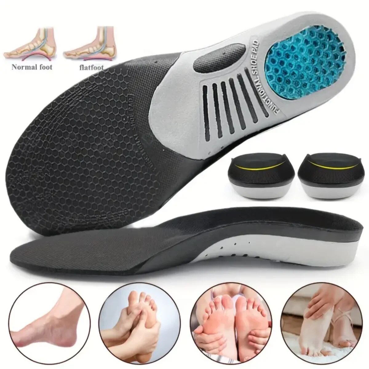 Care For Sneaker - 1Pair Orthopedic Insoles Orthotics Flat Foot