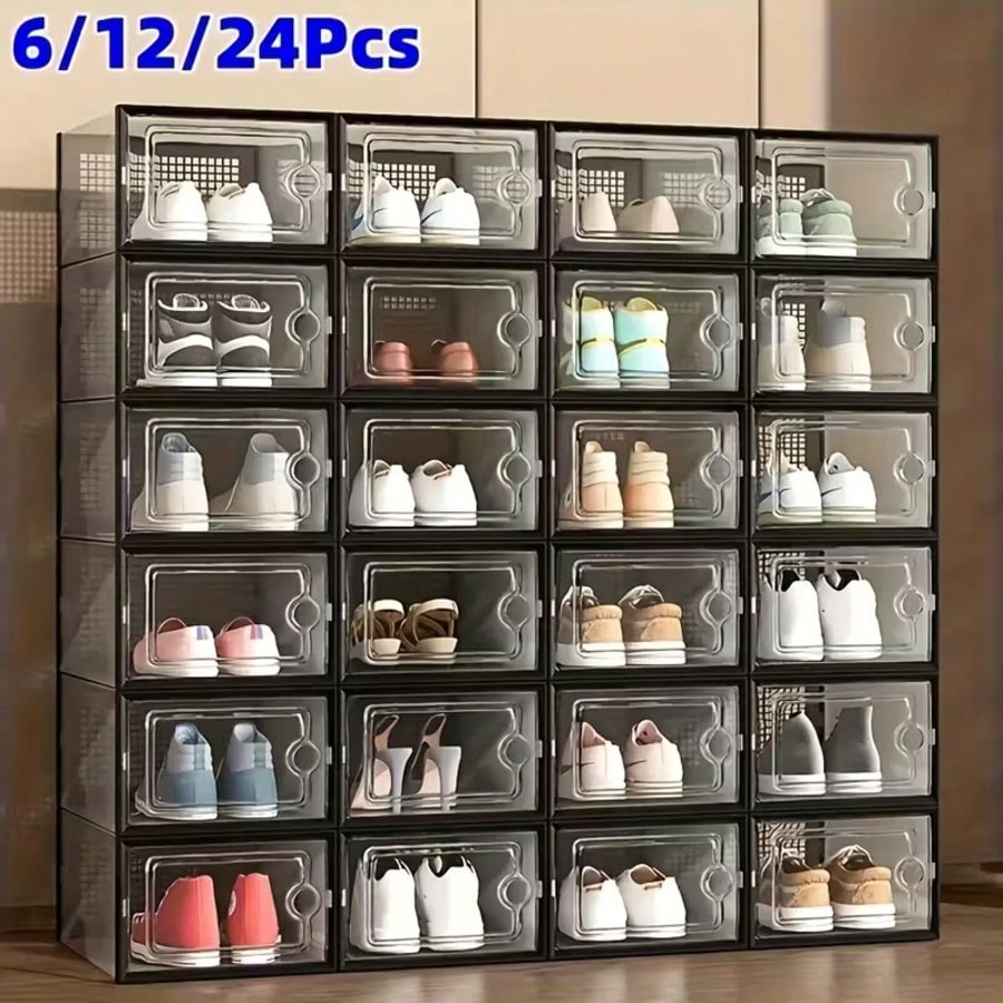 6/12/24pcs Thickened Transpare - Sneaker Case ulasan dan harga