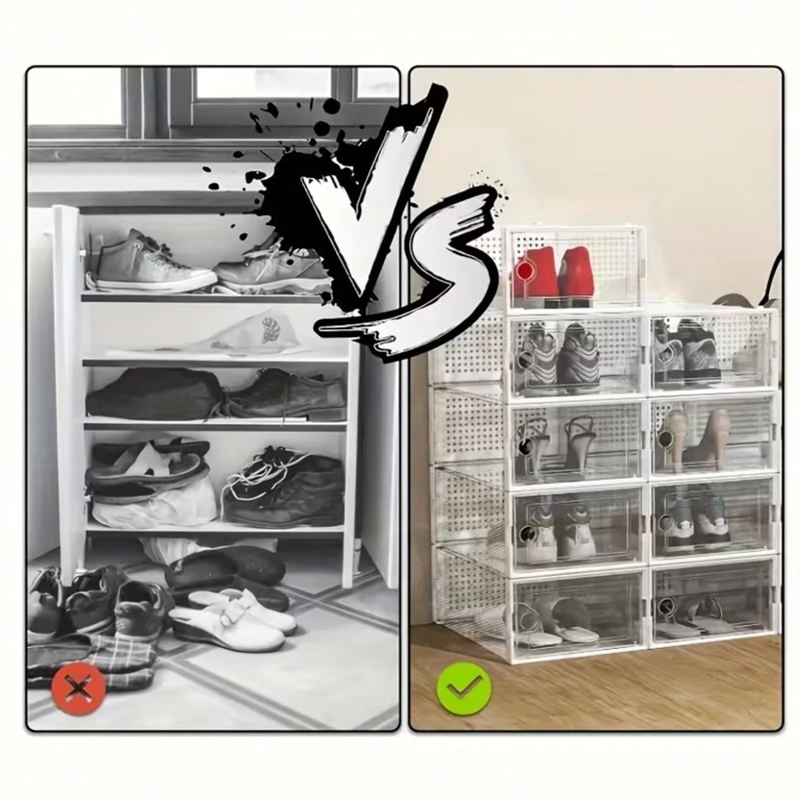 6/12/24pcs Thickened Transpare - Sneaker Case ulasan dan harga