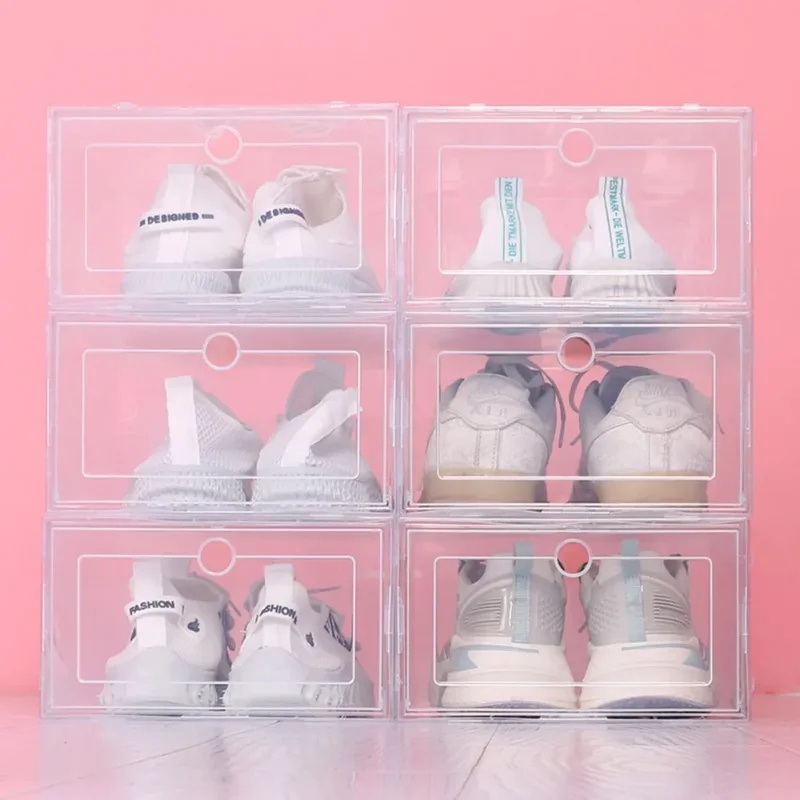 6pcs Transparent Shoe Boxes St - Sneaker Case ulasan dan harga