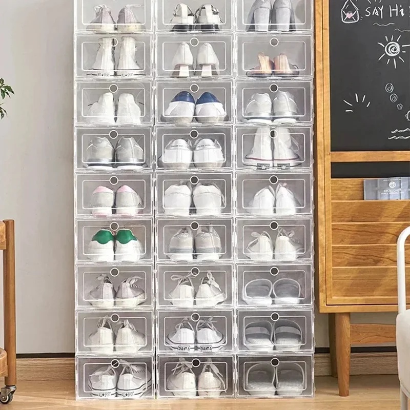 6pcs Transparent Shoe Boxes St - Sneaker Case ulasan dan harga