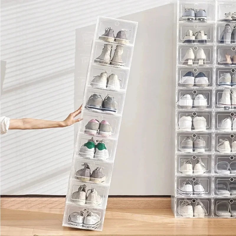 6pcs Transparent Shoe Boxes St - Sneaker Case ulasan dan harga